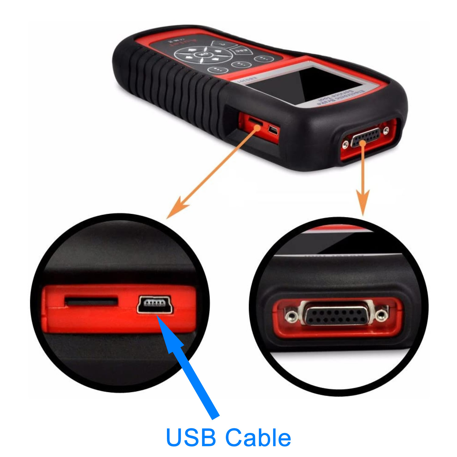 USB Data Sync Cable Cord for Autel MaxiService EBS301 MST505 VAG505 Scan Tool