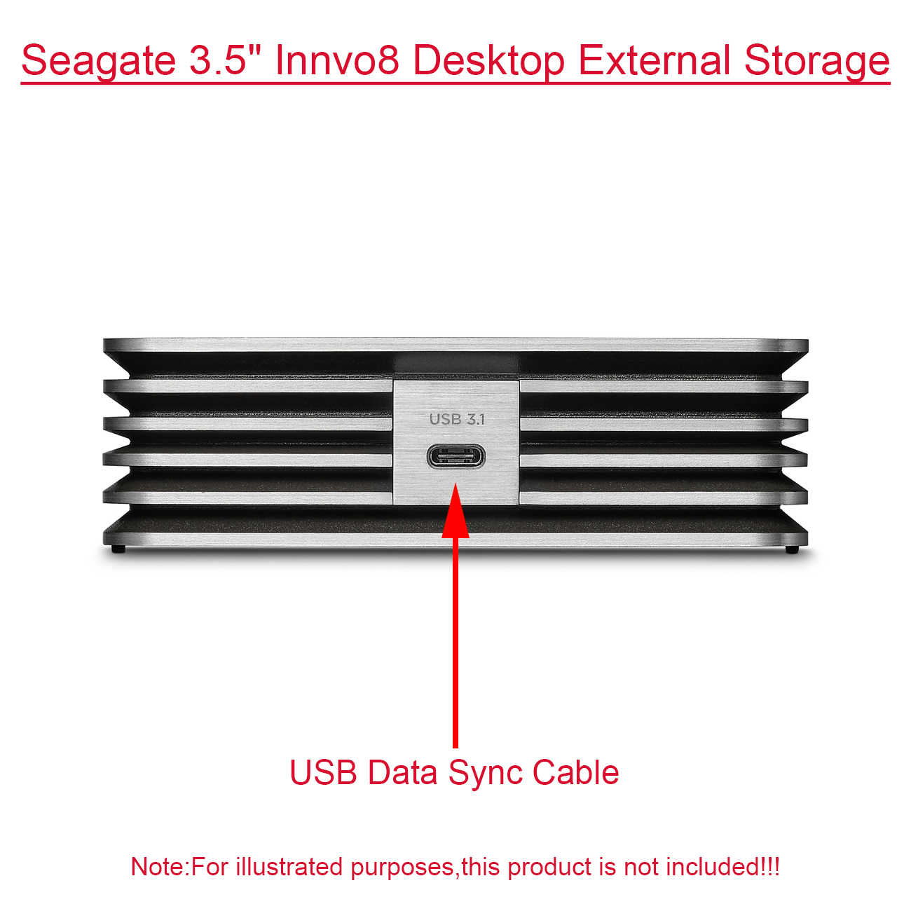 Seagate 3.5" Innvo8 Desktop External Storage SRD0EX1 8TB