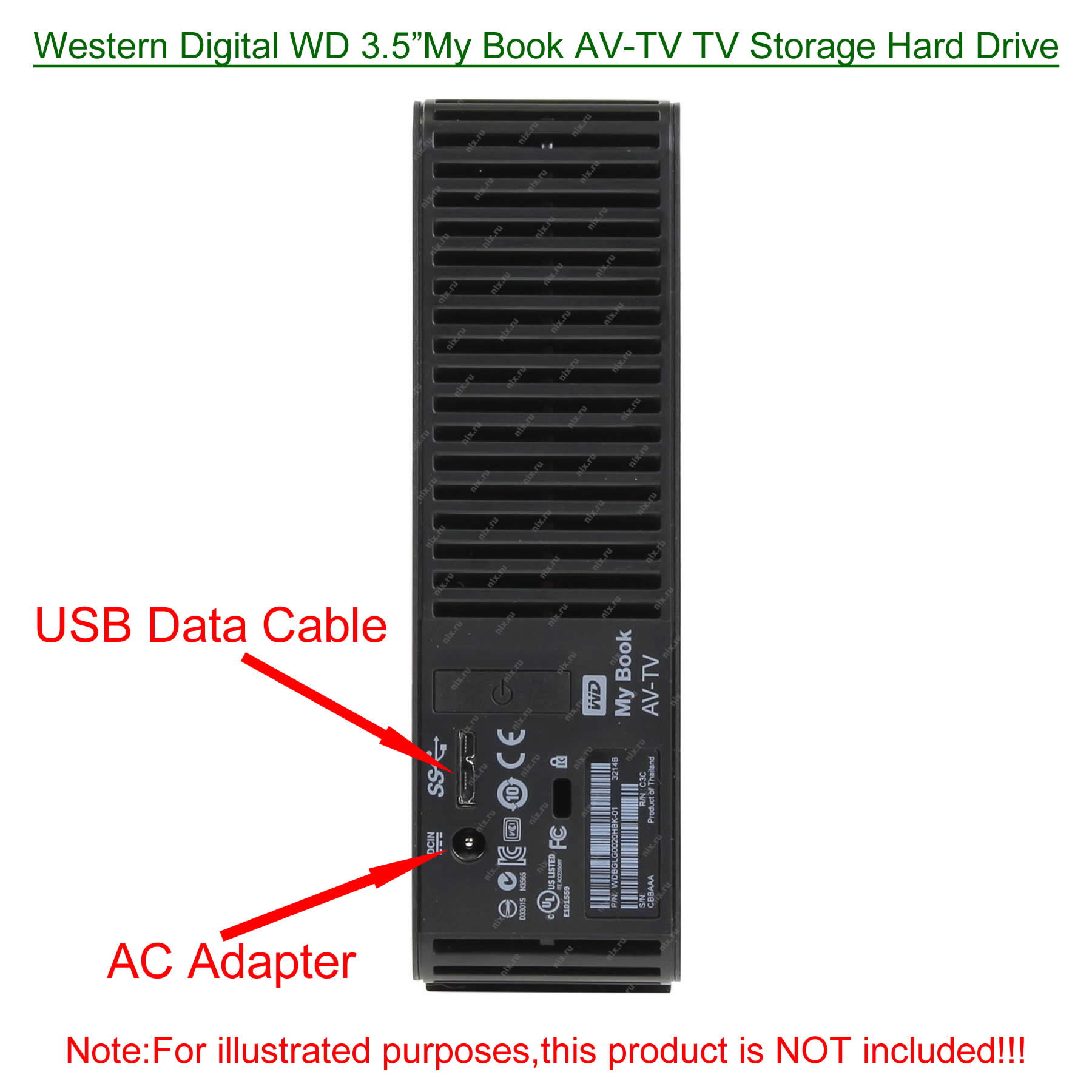Western Digital WD 3.5"My Book AV-TV TV Storage External Hard Drive 1TB 2TB