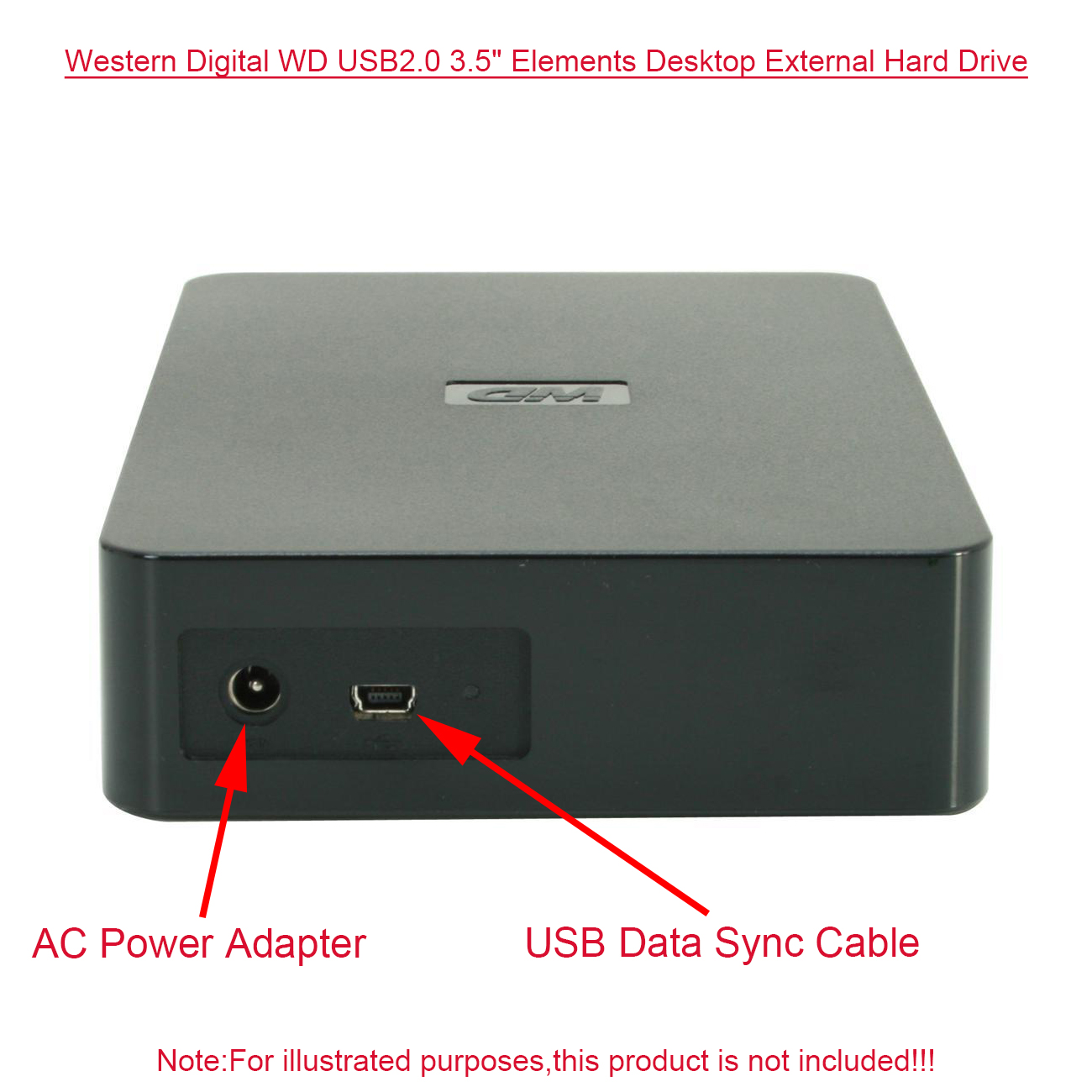 Western Digital WD 3.5" Elements Desktop HDD Storage External Hard Drive 500GB 640GB 750GB 1TB 1.5TB 2TB 2.5TB 3TB