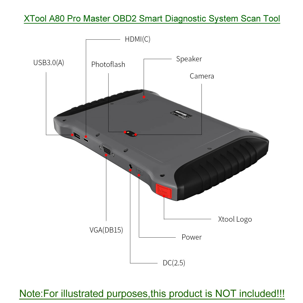 XTool A80 Pro Master OBD2 OBD II OBDII Auto Smart Diagnostics System Scan Tool
