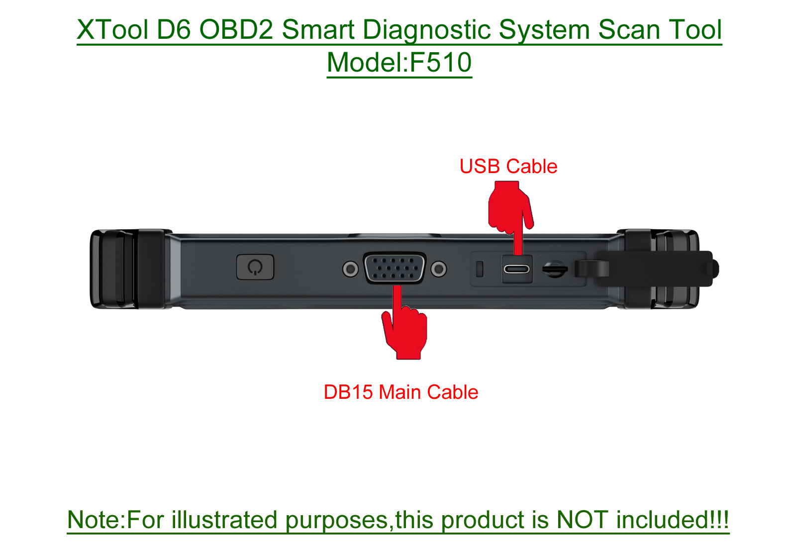 XTool D6 F510 OBD2 OBD II OBDII Auto Smart Diagnostic System Scan Tool