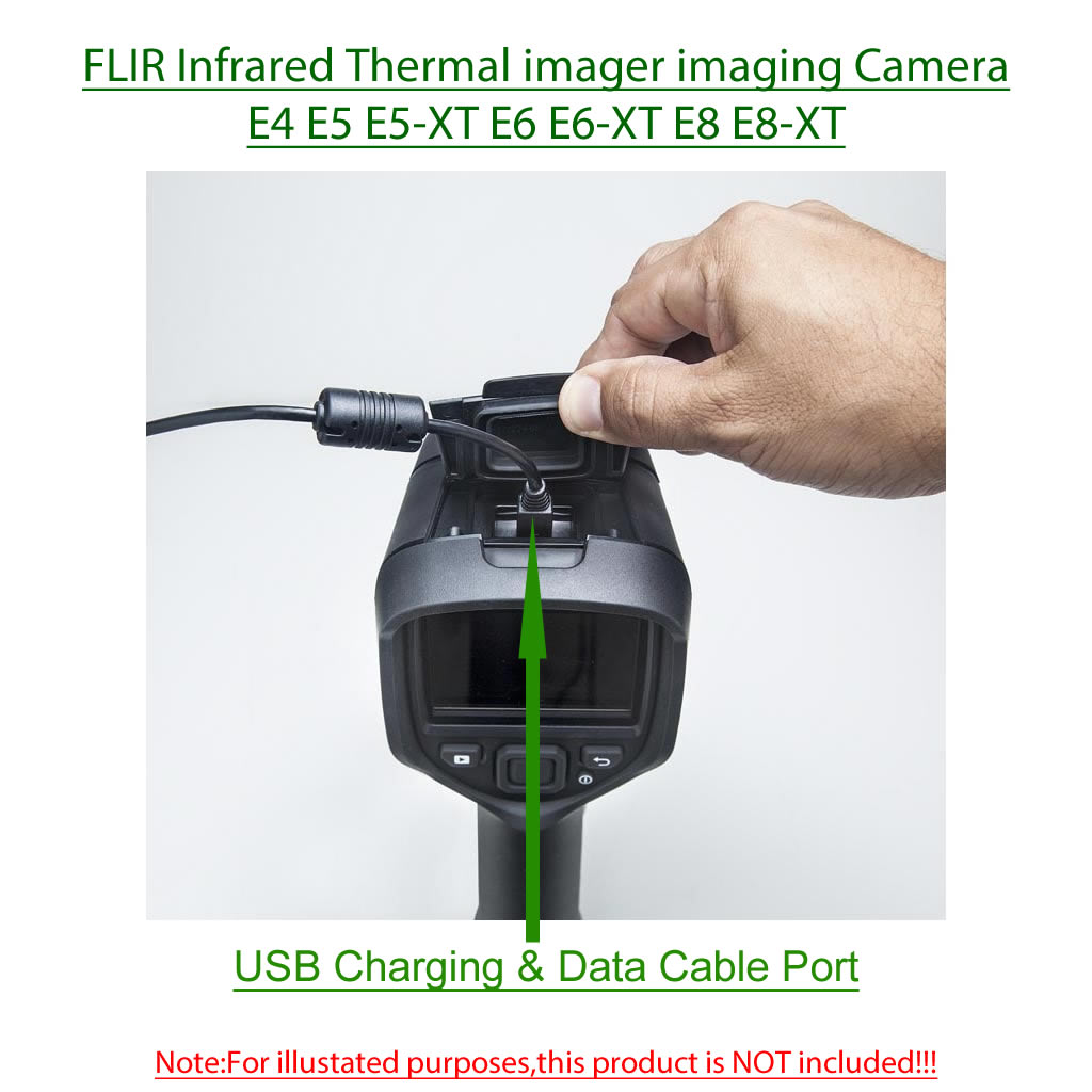 USB Charging & Charging Data Cable Cord Lead for FLIR E4 E5 E5-XT E6 E6-XT E8 E8-XT FLIR-E6390 Infrared Thermal imager imaging Camera